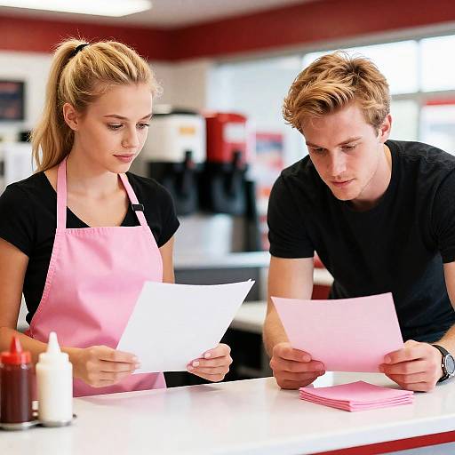 Captivating Diner Scene with Two Patrons