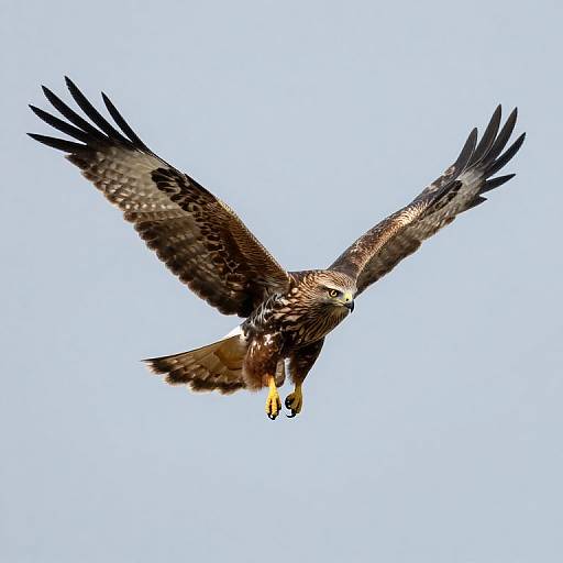 Soaring Hawk Between Earth and Eternity