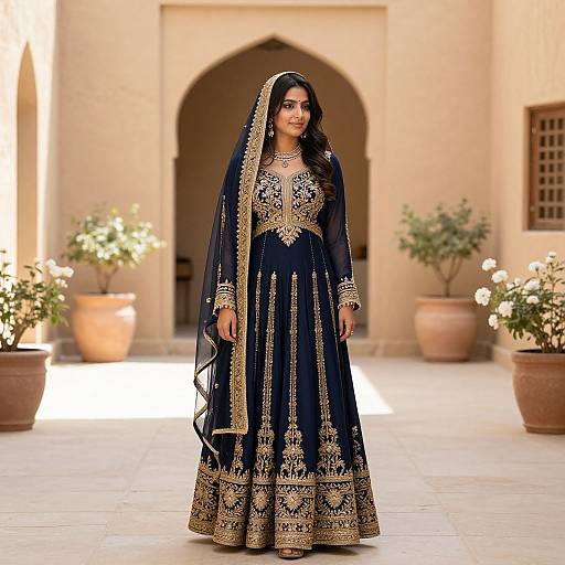 South Asian Woman in Traditional Dress