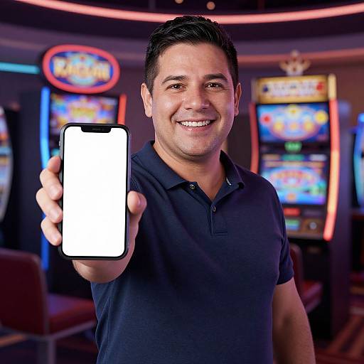 Chilean Man with Ray Gun and Smartphone