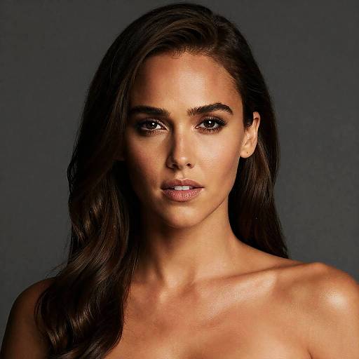 Studio Portrait of Woman with Matte Skin