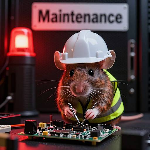 Mouse Technician in Emergency Server Room