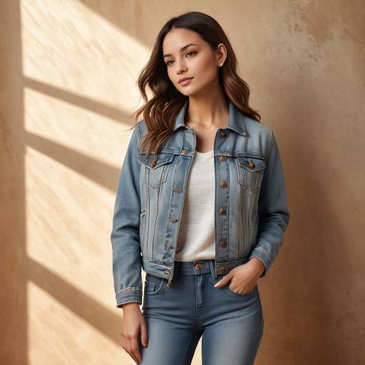 Young Woman in Denim Jacket and Jeans