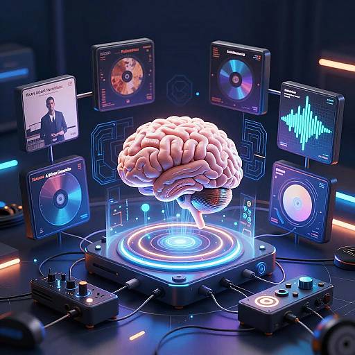 AI Digital Brain Music Generator