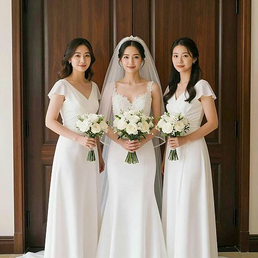 Elegant Indoor Wedding Attire Photography