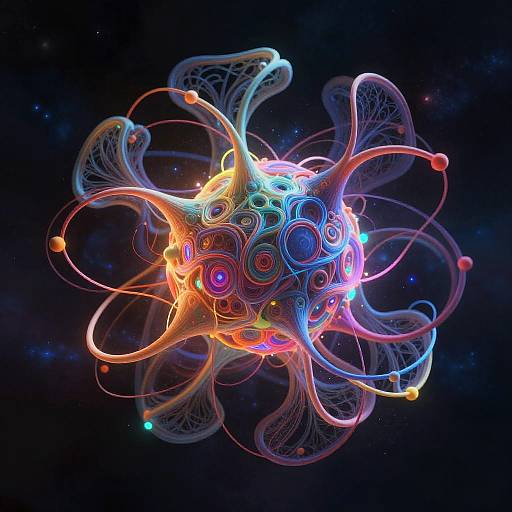 Futuristic Vibrant Neural Network Art