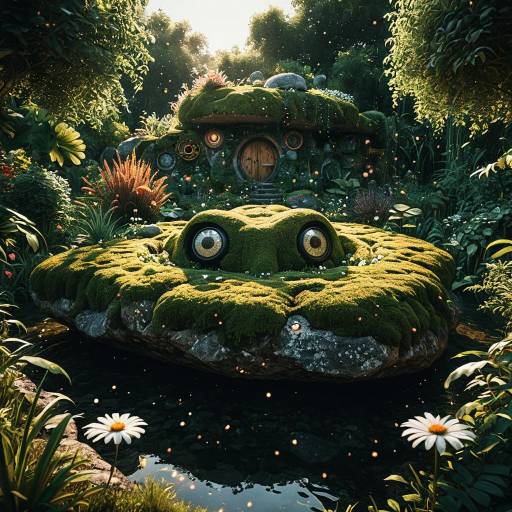 Fantasy Floating Rock Garden House
