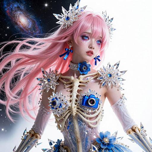 Intricate Crystal Beauty in Space