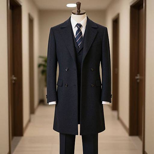 Man in Designer Coat and Tie