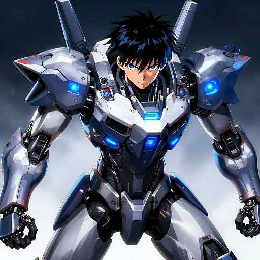 Sci-Fi Anime Mech Pilot Art