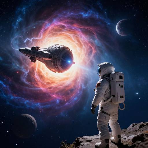 Surreal Spaceflight Alien Encounter