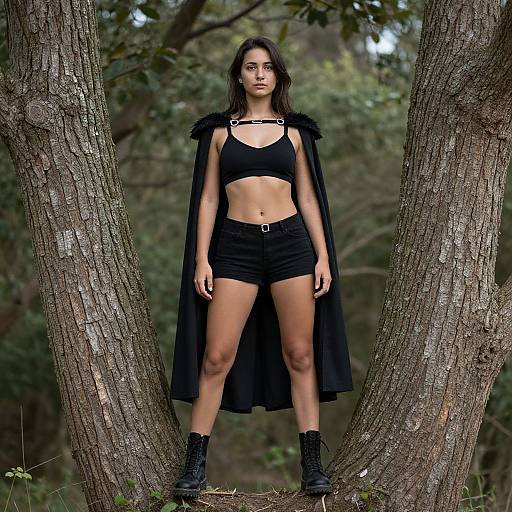 Realistic Huntress in Bird Prey Costume