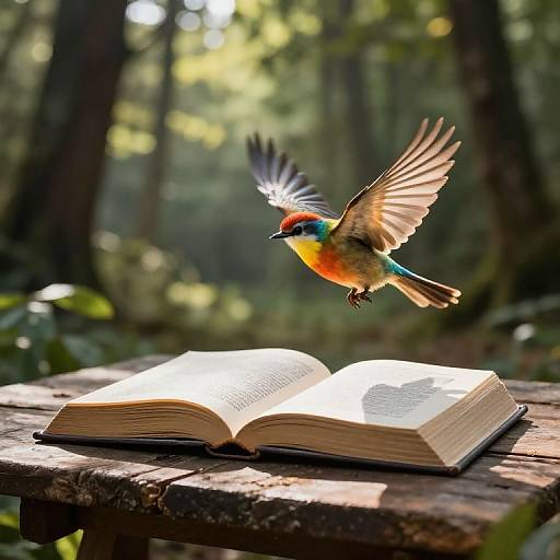 Enchanted Forest Book and Bird