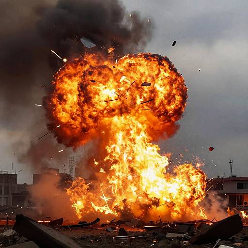 Dramatic Massive Explosion Artwork