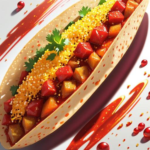 Photorealistic Taco with Sparkle Details Photorealistic Taco with Sparkle Details