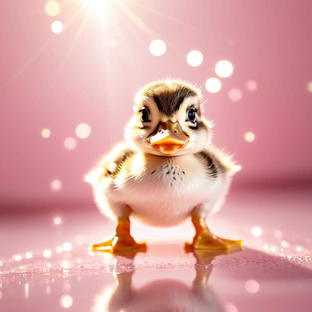 Close-Up of a Waddling Duckling