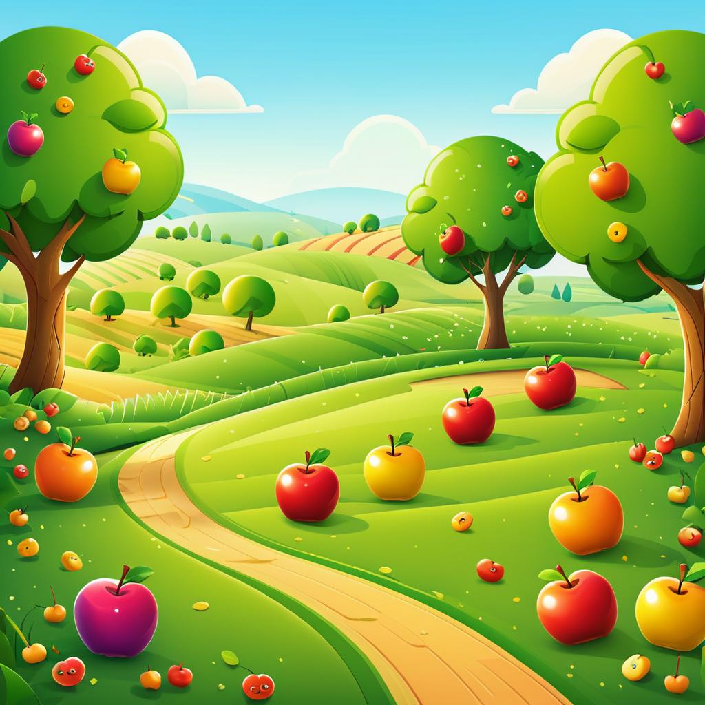 Sunny Countryside Background for Happy Worm