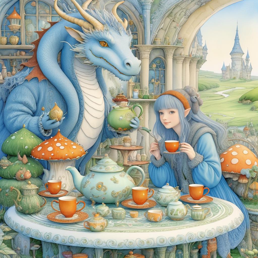 Cozy Dragon and Friends Tea Party