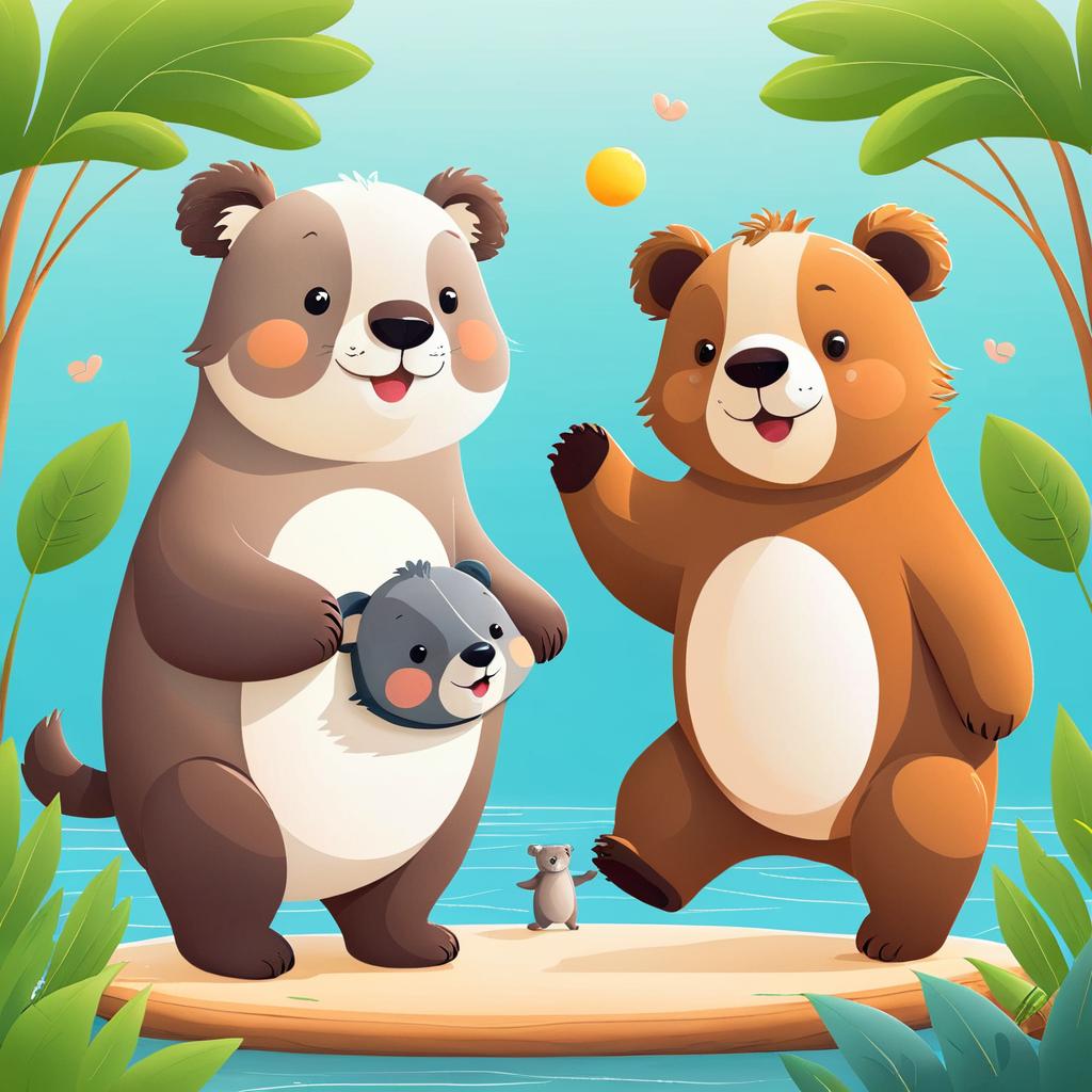 Whimsical Best Friends: Otter, Bear, Koala