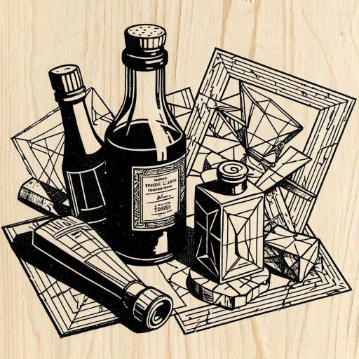 Cubism Style Still Life Stamp