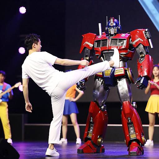 Dynamic Stage Fight: Man vs Robot