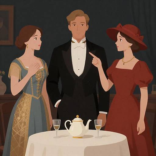 Tuxedo Between Two Women Drama