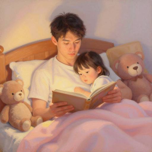 Father Reading Bedtime Story to Child