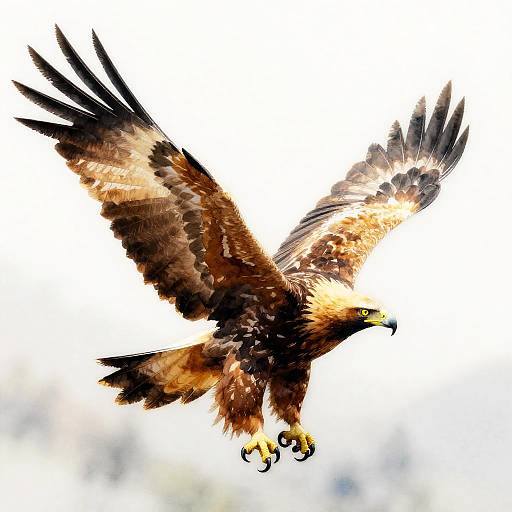 Warrior Riding Majestic Golden Eagle