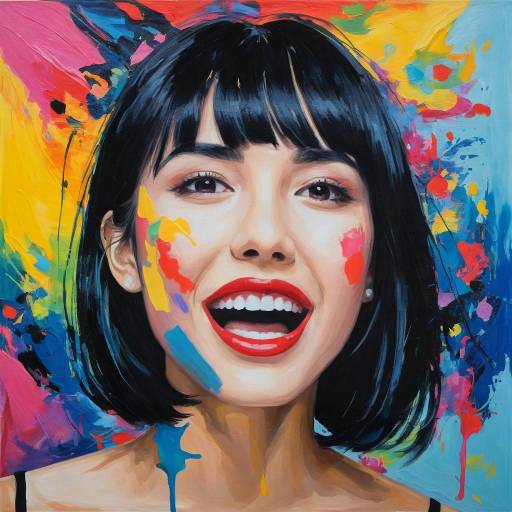 Vibrant Abstract Portrait of a Girl