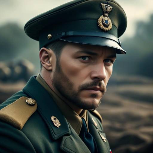 Cinematic Portrait of Tom Hardy in 1940s Uniform