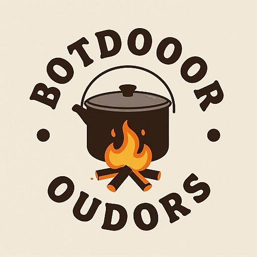 Retro Outdoor Cooking Pot Logo