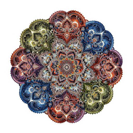 Fisheye Pointillism Filigree Epic Composition