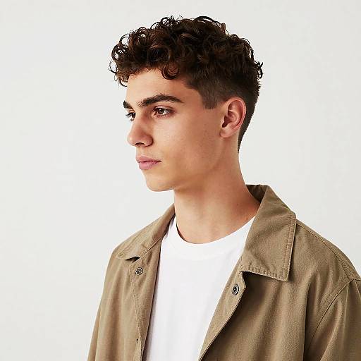 Wavy Faux Hawk Fashion Portrait