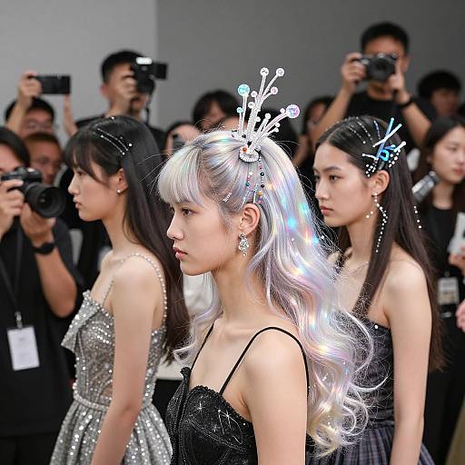 Futuristic AI Hairstyle Fashion Show