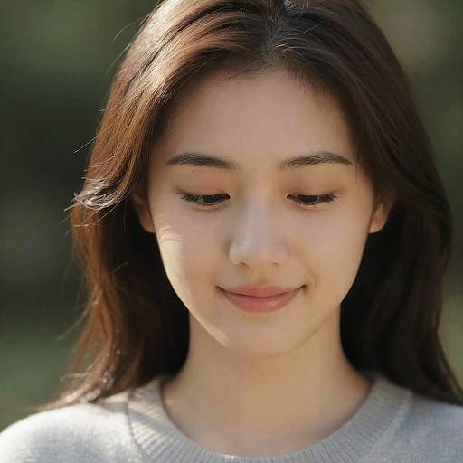 Radiant Young Woman in Nature's Light