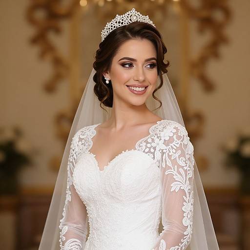 Radiant Bride in Elegant Wedding Dress