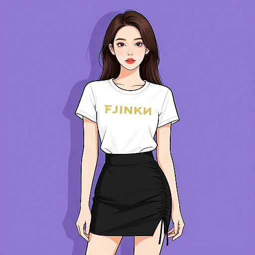 Stylish Woman in Casual Chic Outfit