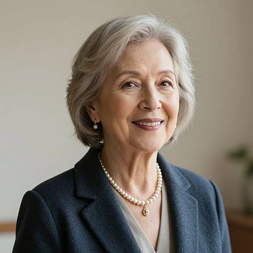 Elegant Senior Woman Radiating Wisdom