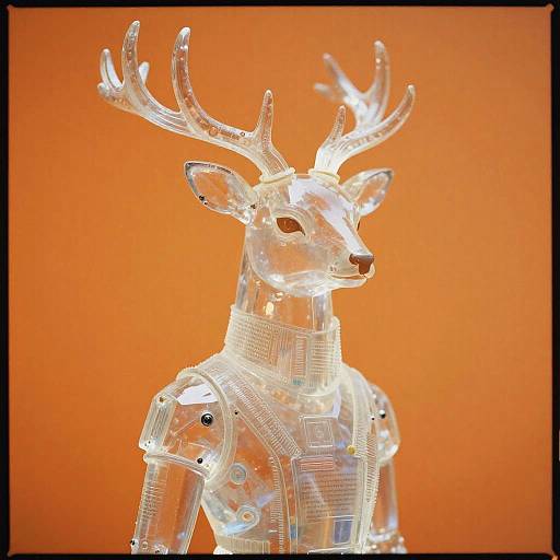 Surreal Crystalline Deer-Human Hybrid
