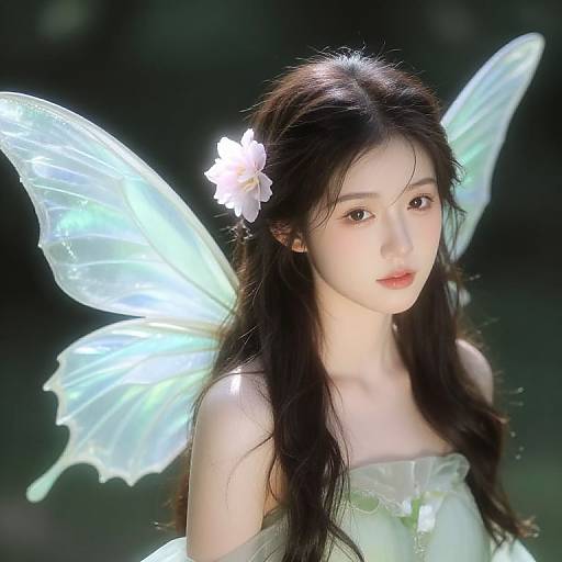 Enchanted Female Fairy with Wings