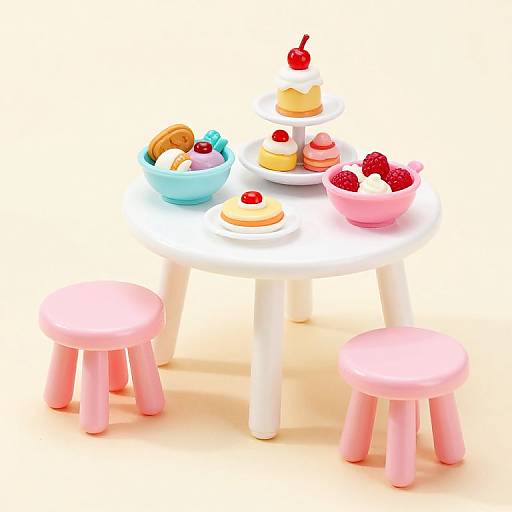 Colorful Miniature Picnic Dollhouse Set