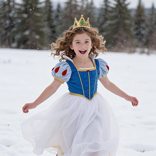 Snow White in Snowy Meadow Play