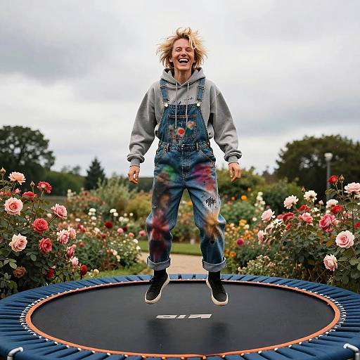Contemporary Artist Joy in Rose Garden