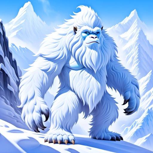 Whimsical Yeti in Soft Pastel Art