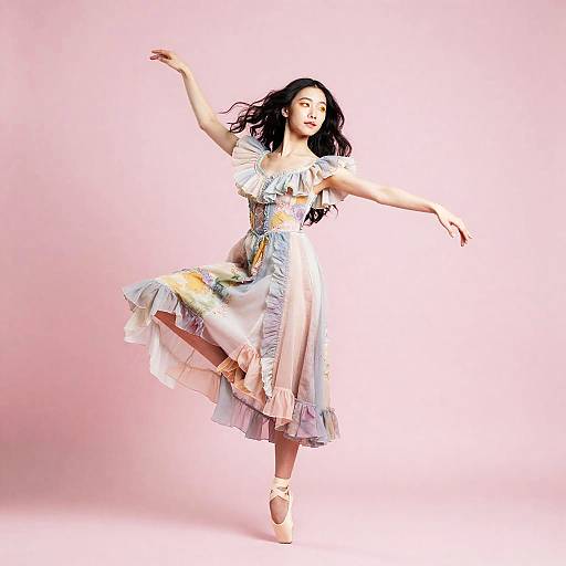 Serene Arabesque in Pastel Pink