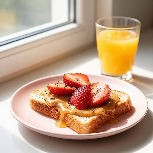 Sweet Topped Toasts with Morning Light