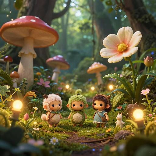 Tiny Whimsical Forest Creatures