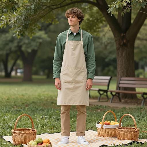 Relaxed Picnic Outfit for Young Man