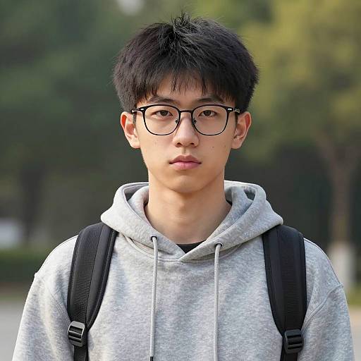 Photorealistic Portrait of Young Asian Male