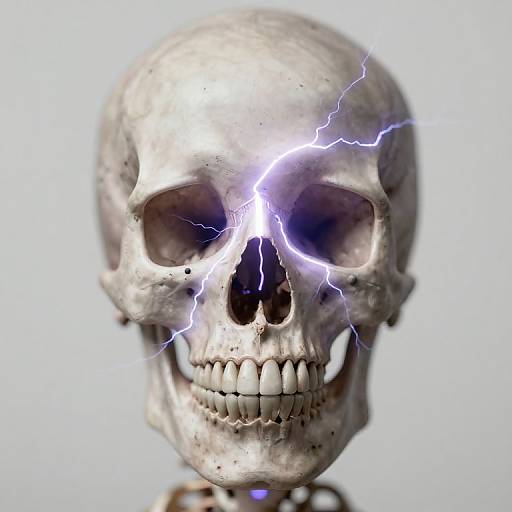Electric Lightning Through Skeletal Anatomy